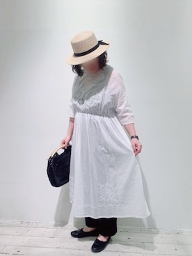「SVEC（シュベック）のアイテム（バレエシューズ）」を使った、naさん（レディース・155cm）の夏コーディネート