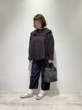 「SVEC（シュベック）のアイテム（バレエシューズ）」を使った、naさん（レディース・155cm）の秋コーディネート