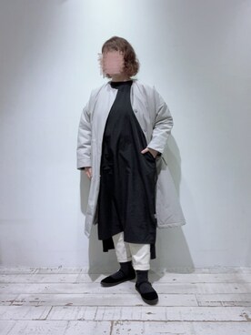 「PUAL CE CIN（ピュアルセシン）のアイテム（モッズコート）」を使った、naさん（レディース・155cm）の冬コーディネート