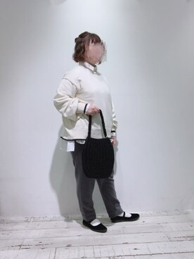 「ブラウス×ニット」｜naさん（レディース・155cm）の冬コーディネート