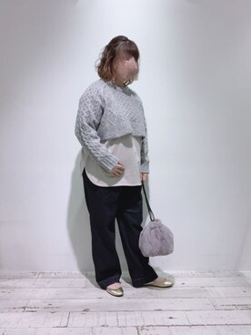 「PUAL CE CIN（ピュアルセシン）のアイテム（アンサンブル）」を使った、naさん（レディース・155cm）の秋コーディネート