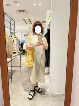 「シアタープロダクツ(THEATRE PRODUCTS)」｜「アイテム（ワンピース/ドレス）」を使った、naさん（レディース・155cm）の夏コーディネート