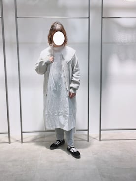 「襟付きトップス」｜「アイテム（その他シューズ）」を使った、naさん（レディース・155cm）の冬コーディネート