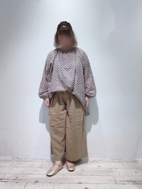 「SVEC（シュベック）のアイテム（バレエシューズ）」を使った、naさん（レディース・155cm）の夏コーディネート
