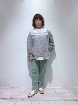 「SVEC（シュベック）のアイテム（バレエシューズ）」を使った、naさん（レディース・155cm）の秋コーディネート
