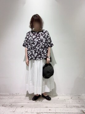 「SVEC（シュベック）のアイテム（バレエシューズ）」を使った、naさん（レディース・155cm）の夏コーディネート
