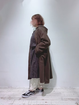 「フードコート」｜「アイテム（ワンピース/ドレス）」を使った、naさん（レディース・155cm）の秋コーディネート