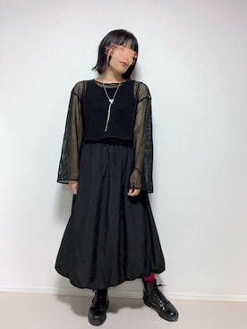 「アイテム（レッグウェア）」を使った、lunayumiさん（レディース・161cm）の秋コーディネート