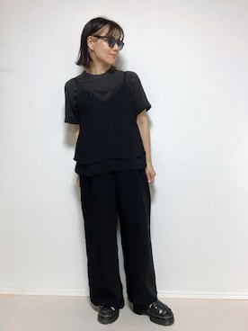 「アイテム（サロペット/オーバーオール）」を使った、lunayumiさん（レディース・161cm）の夏コーディネート