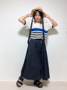 「アイテム（ヘアゴム）」を使った、lunayumiさん（レディース・161cm）の夏コーディネート