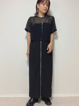 「GYDA（ジェイダ）のアイテム（アクセサリー）」を使った、lunayumiさん（レディース・161cm）の夏コーディネート