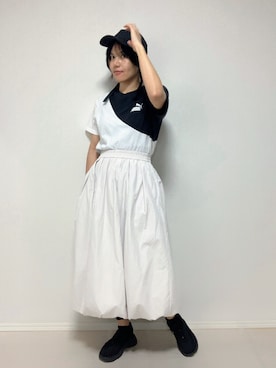 「アイテム（ソックス/靴下）」を使った、lunayumiさん（レディース・161cm）の夏コーディネート