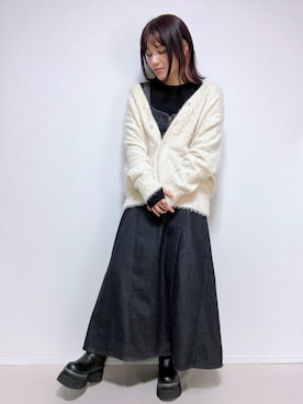 「HARE（ハレ）のアイテム（シューズ）」を使った、lunayumiさん（レディース・161cm）の春コーディネート