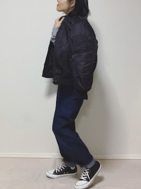 「スボーツミックス」｜「アイテム（ジャケット/アウター）」を使った、lunayumiさん（レディース・161cm）の秋コーディネート