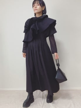 「STUDIOUS（ステュディオス）のアイテム（アクセサリー）」を使った、lunayumiさん（レディース・161cm）の秋コーディネート