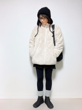 「アイテム（レギンス/スパッツ）」を使った、lunayumiさん（レディース・161cm）の冬コーディネート