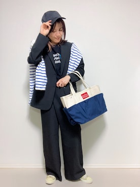 「adidas（アディダス）のアイテム（キャップ）」を使った、lunayumiさん（レディース・161cm）の春コーディネート