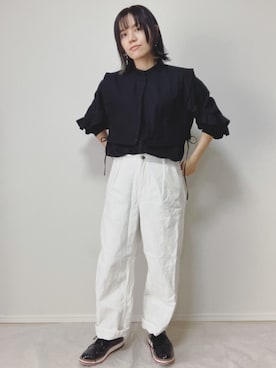 「GU（ジーユー）のアイテム（ピアス（両耳用））」を使った、lunayumiさん（レディース・161cm）の春コーディネート