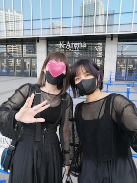 「ハロウィン」｜「アイテム（ジャンパースカート）」を使った、lunayumiさん（レディース・161cm）の秋コーディネート