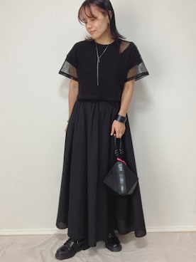 「dazzlin（ダズリン）のアイテム（アクセサリー）」を使った、lunayumiさん（レディース・161cm）の夏コーディネート