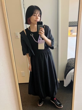 「アイテム（バングル/リストバンド）」を使った、lunayumiさん（レディース・161cm）の秋コーディネート
