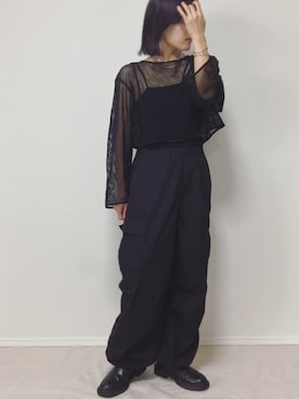 「モードストリート」｜「アイテム（ワンピース/ドレス）」を使った、lunayumiさん（レディース・161cm）の秋コーディネート