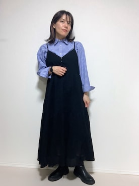「agnes b.（アニエスベー）の【ユニセックス】LM01 WATCH FCSK758 時計 アニエスベーウオッチ35周年記念限定モデル（アナログ腕時計、ブラック系）」を使った、lunayumiさん（レディース・161cm）の春コーディネート