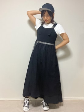 「STUDIOUS（ステュディオス）のアイテム（アクセサリー）」を使った、lunayumiさん（レディース・161cm）の夏コーディネート