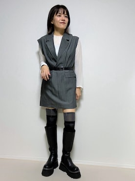 「HARE（ハレ）のアイテム（シューズ）」を使った、lunayumiさん（レディース・161cm）の秋コーディネート