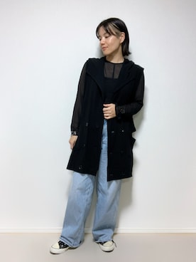 「アイテム（バングル/リストバンド）」を使った、lunayumiさん（レディース・161cm）の秋コーディネート