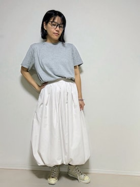 「アイテム（ヘアゴム）」を使った、lunayumiさん（レディース・161cm）の秋コーディネート