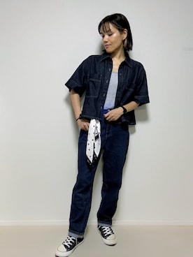 「agnes b.（アニエスベー）のアイテム」を使った、lunayumiさん（レディース・161cm）の秋コーディネート