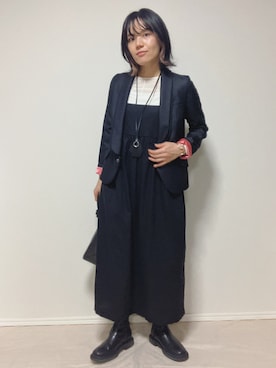 「And A（アンドエー）のアイテム（ジャケット/アウター）」を使った、lunayumiさん（レディース・161cm）の春コーディネート