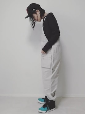 「ごきげんウィーク」｜「アイテム（サロペット/オーバーオール）」を使った、lunayumiさん（レディース・161cm）の春コーディネート