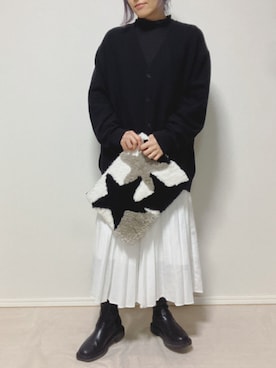 「タートルネック」｜「アイテム（クラッチバッグ）」を使った、lunayumiさん（レディース・161cm）の春コーディネート