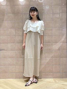「e/rm」｜「アイテム（ワンピース/ドレス）」を使った、yoshiさん（レディース・164cm）の春コーディネート