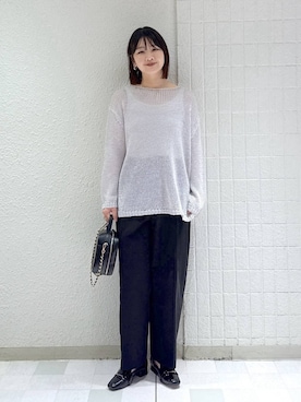 「A part by（アパートバイ）のチュールタンク（タンクトップ、ホワイト系）」を使った、yoshiさん（レディース・164cm）の春コーディネート