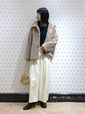 「e/rm」｜「アイテム（ジャケット/アウター）」を使った、yoshiさん（レディース・164cm）の冬コーディネート