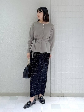 「A part by（アパートバイ）のプリーツイージータイトスカート2（スカート、その他）」を使った、yoshiさん（レディース・164cm）の春コーディネート