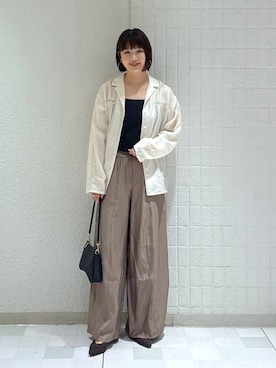 「アイテム（タンクトップ）」を使った、yoshiさん（レディース・164cm・30代）の夏コーディネート