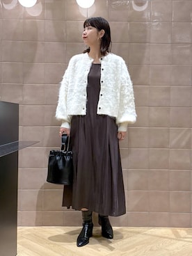 「アイテム（ワンピース/ドレス）」を使った、yoshiさん（レディース・164cm・30代）の秋コーディネート