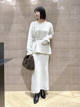 「アイテム（セットアップ）」を使った、yoshiさん（レディース・164cm・30代）の秋コーディネート