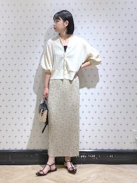 「ラタンバッグ」｜yoshiさん（レディース・164cm）の夏コーディネート
