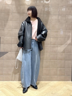 「SNAP_apart by lowrys」｜「アイテム（ブルゾン）」を使った、yoshiさん（レディース・164cm）の冬コーディネート