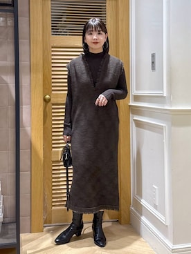 「アイテム（ワンピース/ドレス）」を使った、yoshiさん（レディース・164cm・30代）の秋コーディネート