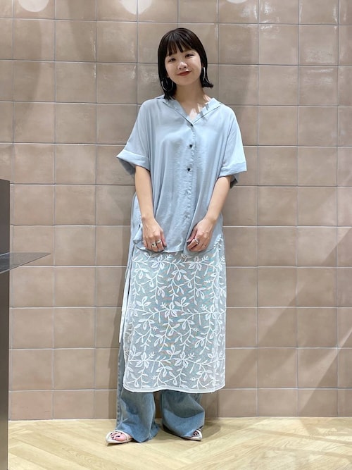 【THEAIRTOWN】ラブ ラップスカート メッシュ レース A part by スカート メッシュレースラップスカート レディース