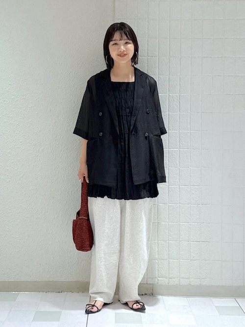完売品　Apart by メッシュWジャケット ブラック セール】メッシュWジャケット（テーラードジャケット）｜A part