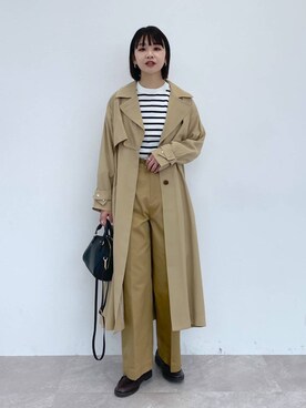 「アパートバイローリーズ」｜「アイテム（トレンチコート）」を使った、yoshiさん（レディース・161cm）の冬コーディネート
