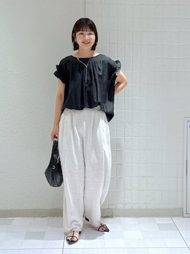 「アイテム（スウェットパンツ）」を使った、yoshiさん（レディース・164cm・30代）の夏コーディネート