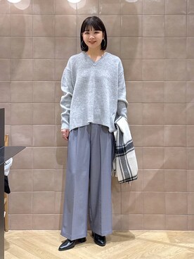 「A part by（アパートバイ）のアイテム（ストール/ショール）」を使った、yoshiさん（レディース・164cm）の秋コーディネート